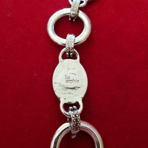 Lia Sophia Silver Tone Abalone Toggle Bracelet - Picture 5 of 7